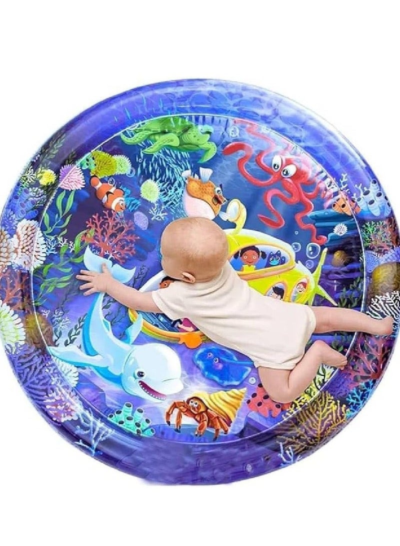 سجاده  مائيه الحجم الكبير 65 سم من ممز بلانيت  ،العاب اطفال حديثي الولاده تساعد علي تقويه عضلات الرقبه و الزحف حتي سن 5 سنوات ، مركز نشاط كبير جدا متعدد المراحل للاطفال والالعاب الحسية، سجاده لعب قابل للنفخ، هدية تحفيز بصري للاولاد والبنات, العاب للاطفال من سن 3 شهور ، العاب للبيبي - Image 2